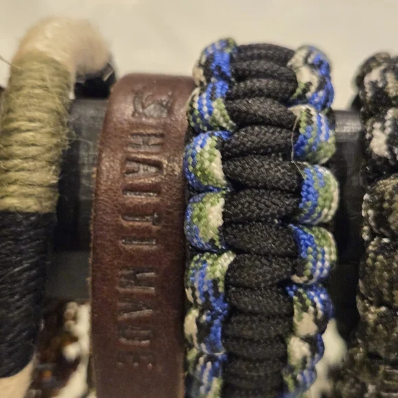 Assorted Bracelet Collection. Including Leather, cord, and metal. - Picture 7 of 11